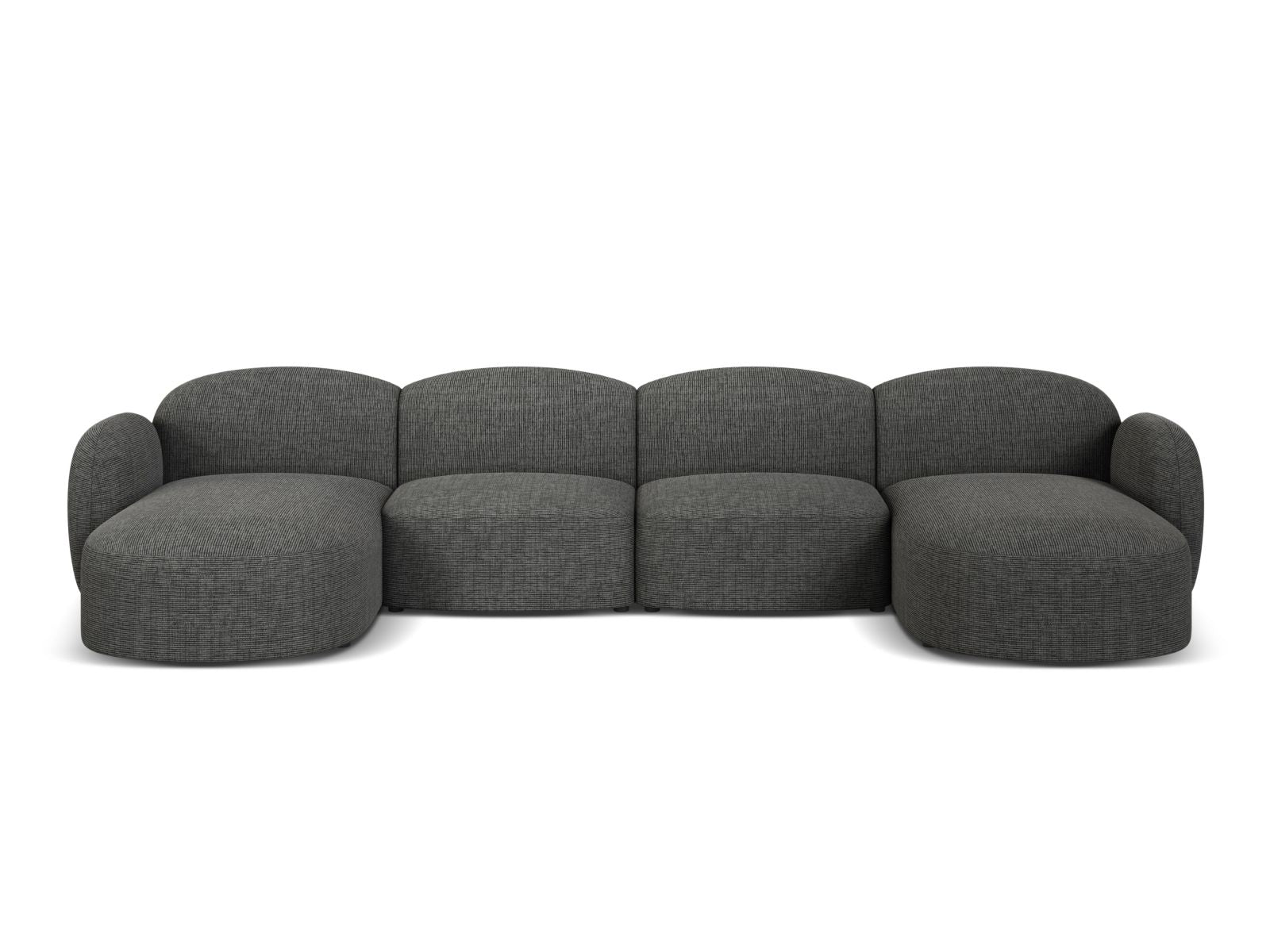 Blair Panoramic Sofa, 6 Seats, 354x167 cm — Grey Melange