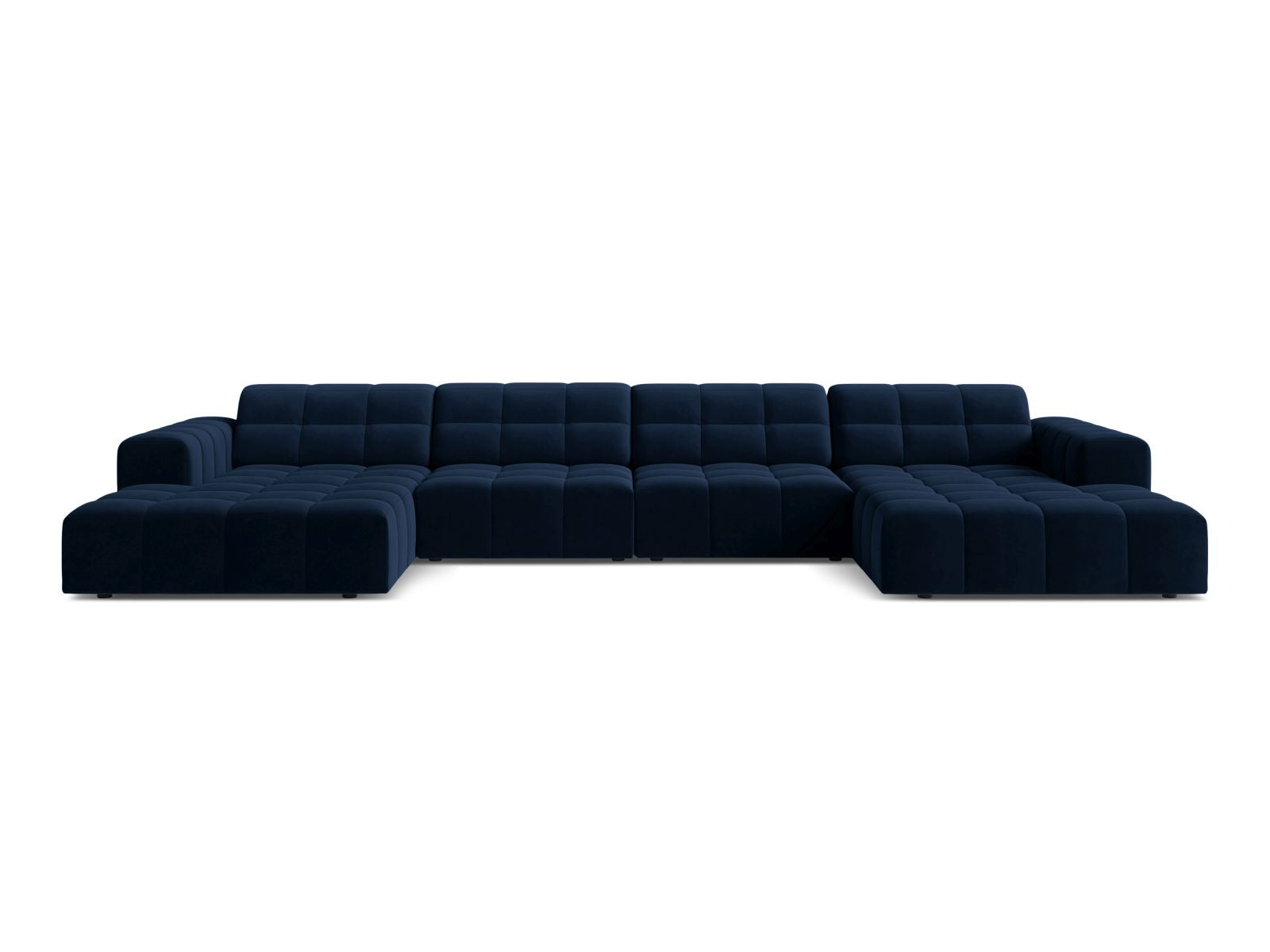 Jennifer Panoramic Sofa, 6 Seats, 375x167 cm — Royal Blue