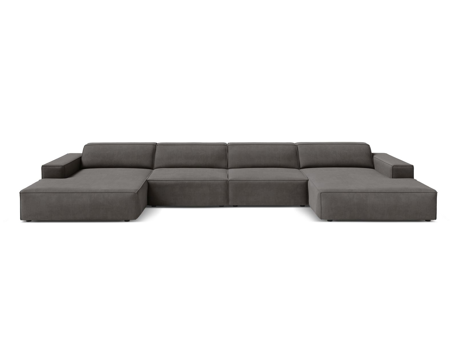 Jodie Panoramic Sofa, 6 Seats, 364x162 cm — Light Grey