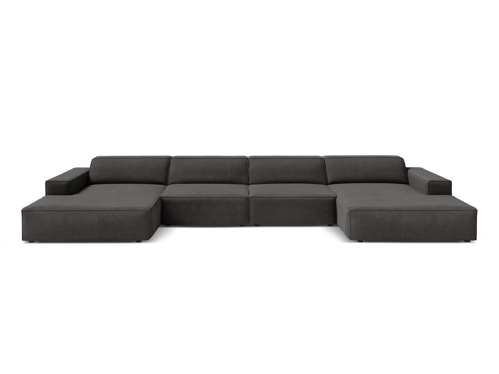 Jodie Panoramic Sofa, 6 Seats, 364x162 cm — Grey