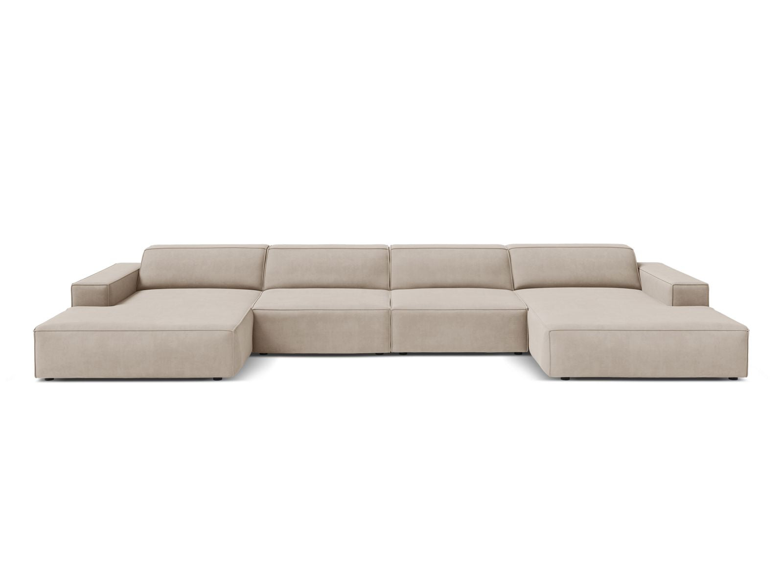 Jodie Panoramic Sofa, 6 Seats, 364x162 cm — Dark Beige