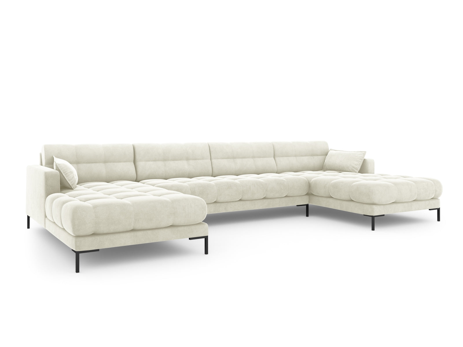 Mamaia Panoramic Sofa, 6 Seats, 383x185 cm — Light Beige