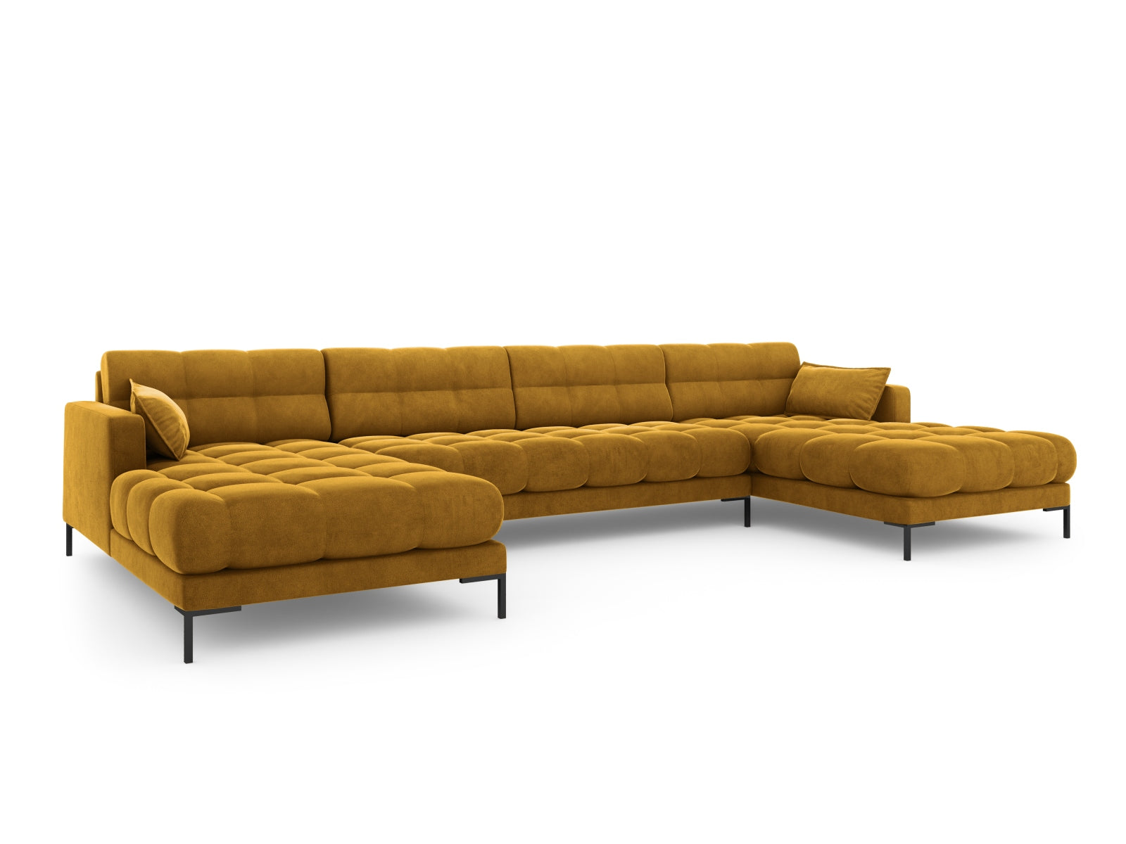Mamaia Panoramic Sofa, 6 Seats, 383x185 cm — Yellow
