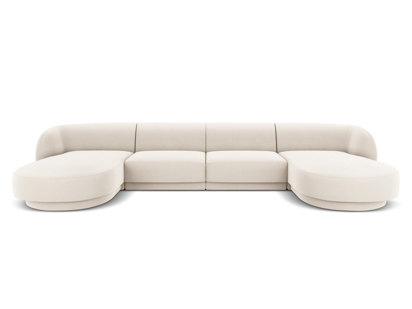 Miley Panoramic Sofa, 5 Seats, 330x156 cm — Light Beige