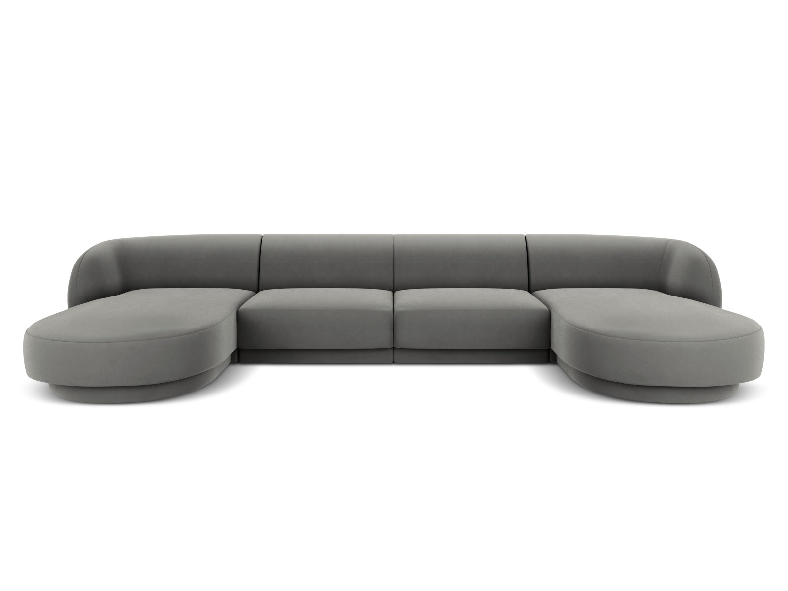 Miley Panoramic Sofa, 5 Seats, 330x156 cm — Light Grey