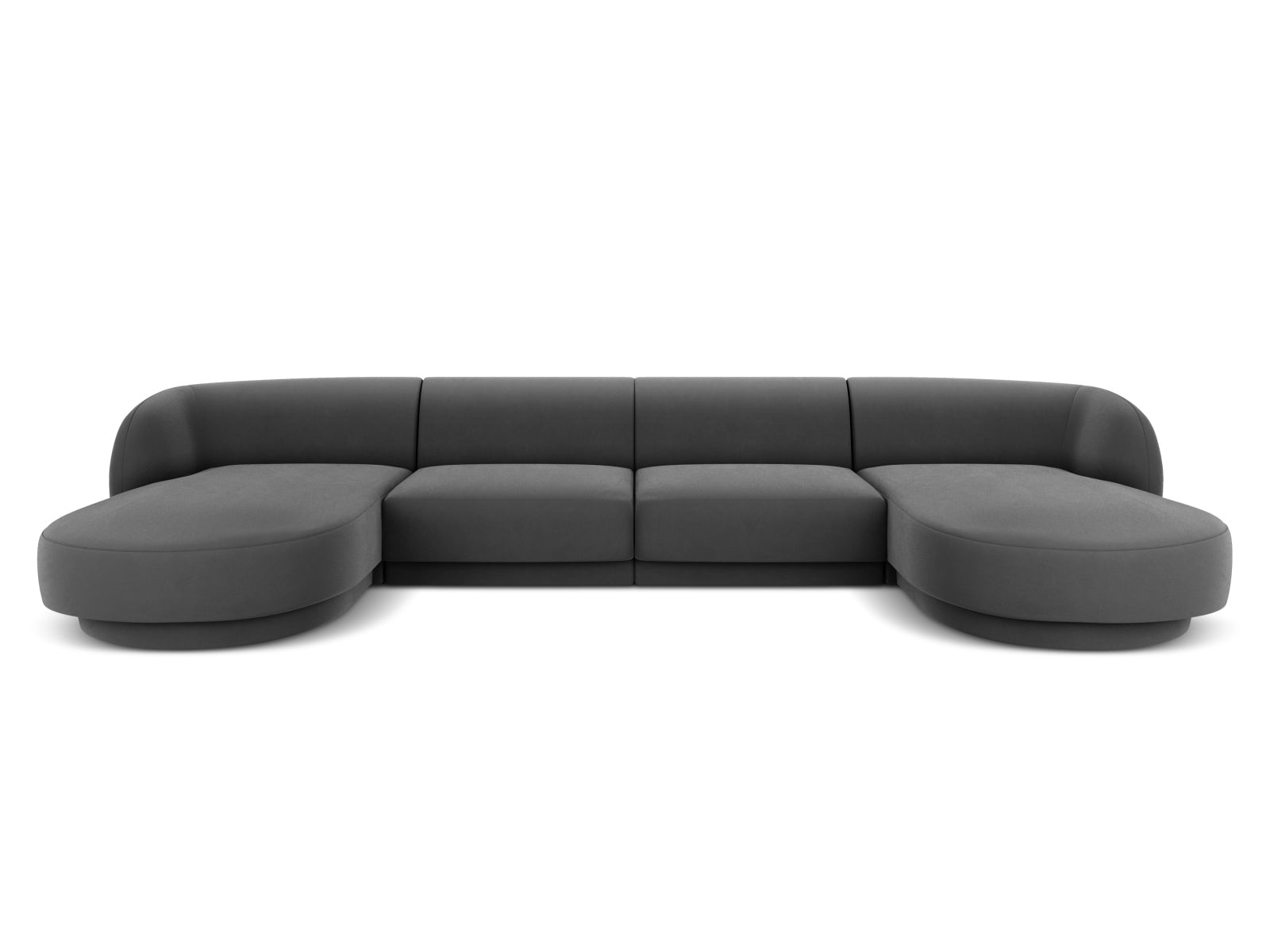 Miley Panoramic Sofa, 5 Seats, 330x156 cm — Grey