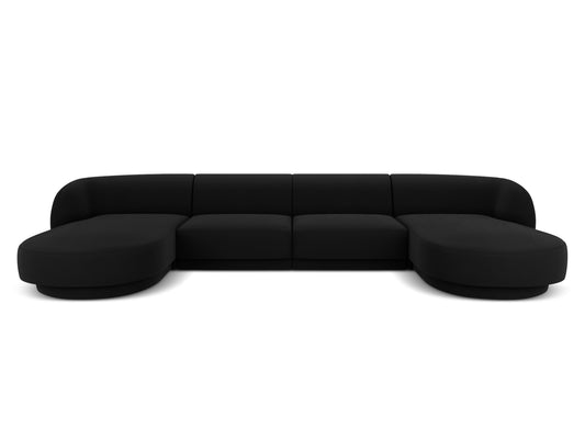 Miley Panoramic Sofa, 5 Seats, 330x156 cm — Black