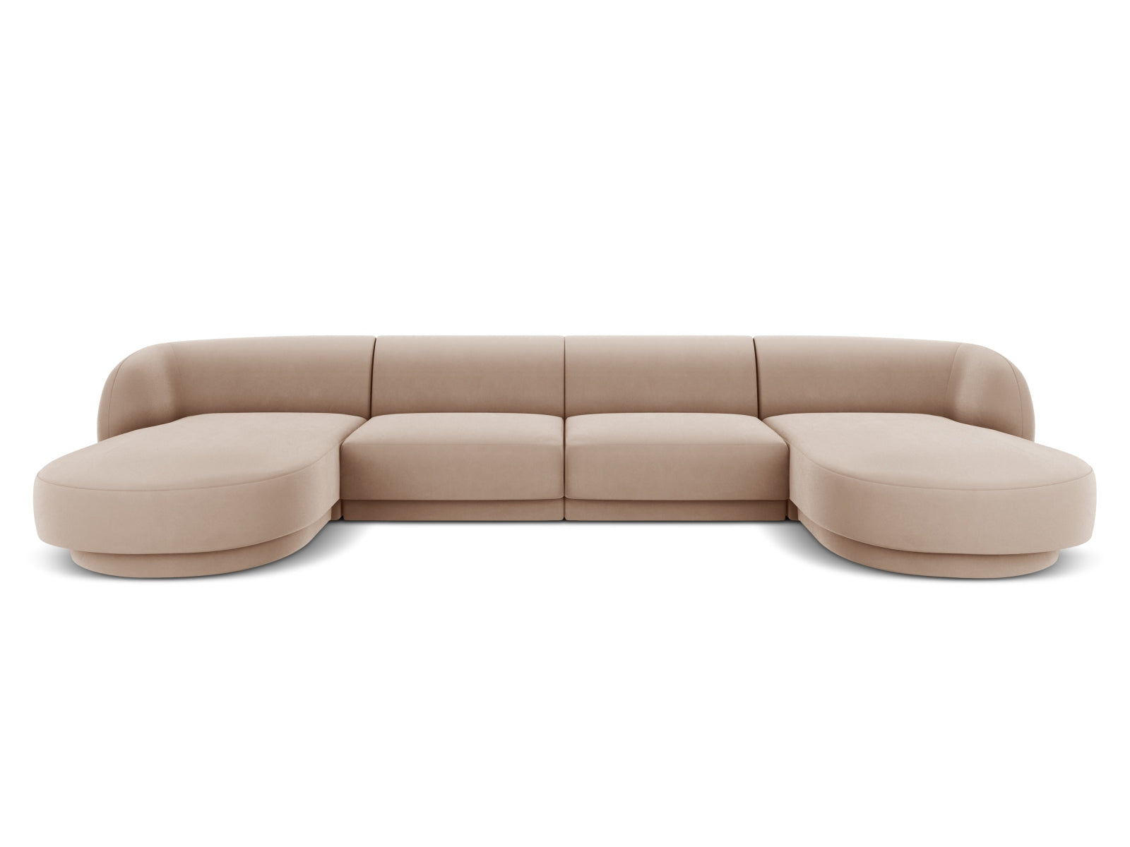 Miley Panoramic Sofa, 5 Seats, 330x156 cm — Cappuccino