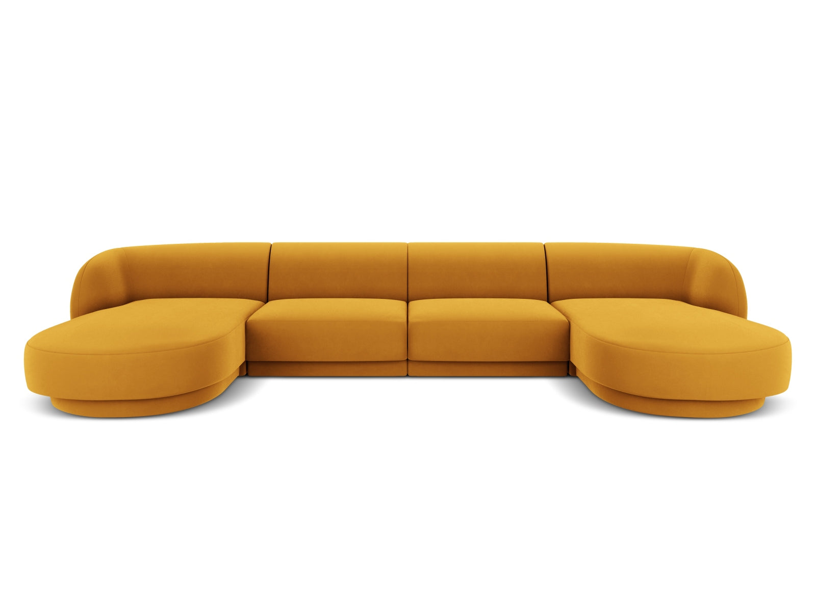 Miley Panoramic Sofa, 5 Seats, 330x156 cm — Yellow