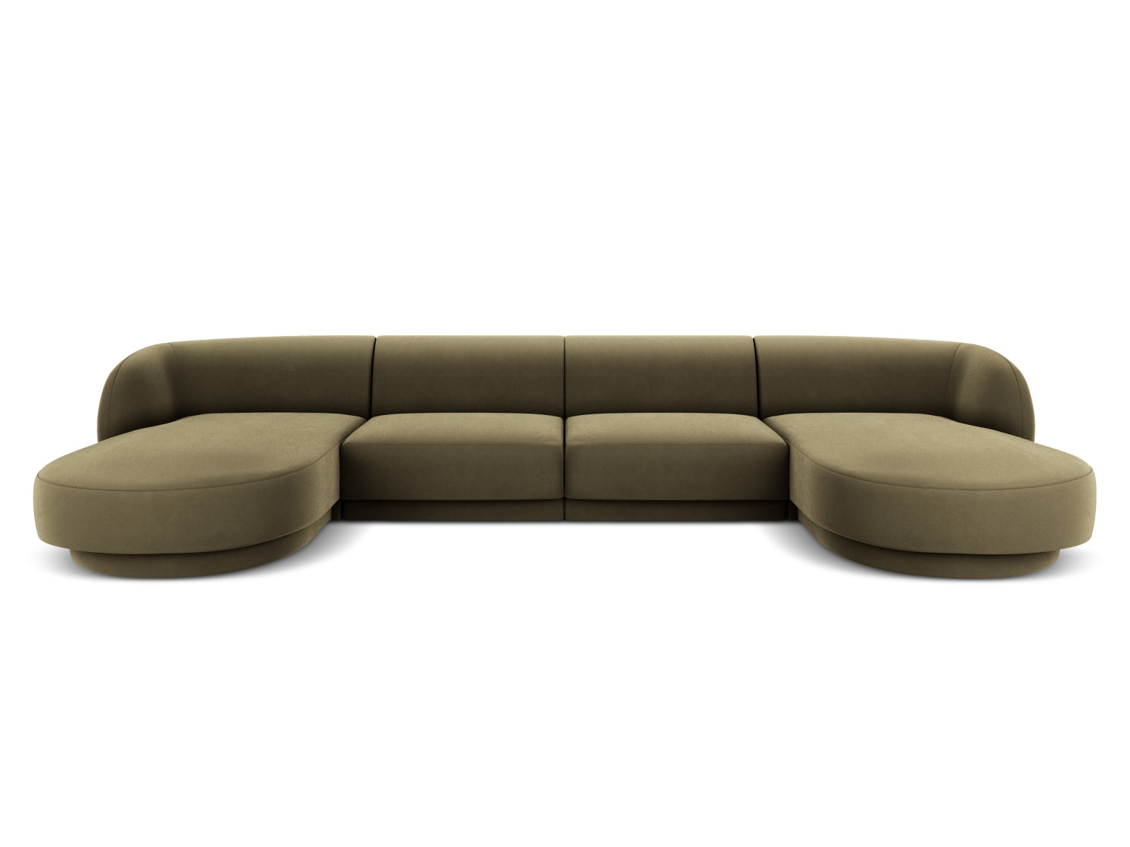 Miley Panoramic Sofa, 5 Seats, 330x156 cm — Green