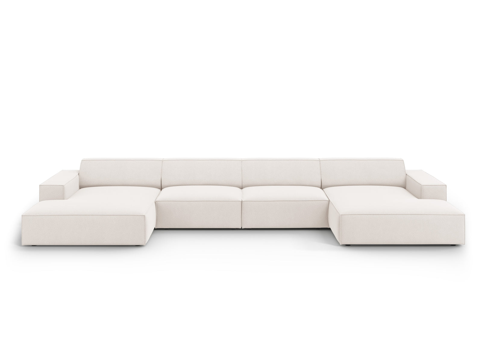 Jodie Modular Panoramic Sofa, 6 Seats, 364x162 cm — Light Beige