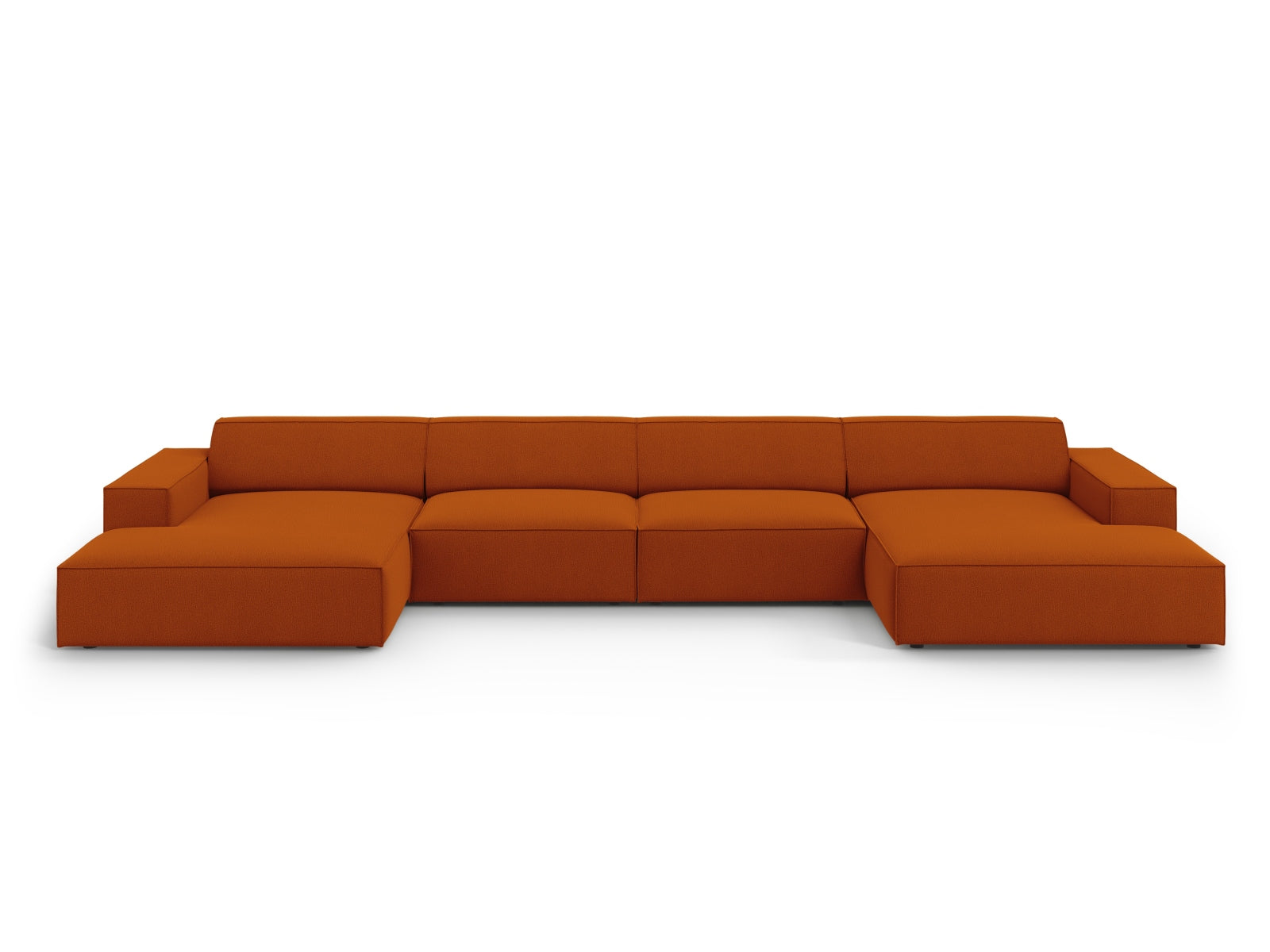 Jodie Modular Panoramic Sofa, 6 Seats, 364x162 cm — Terracotta