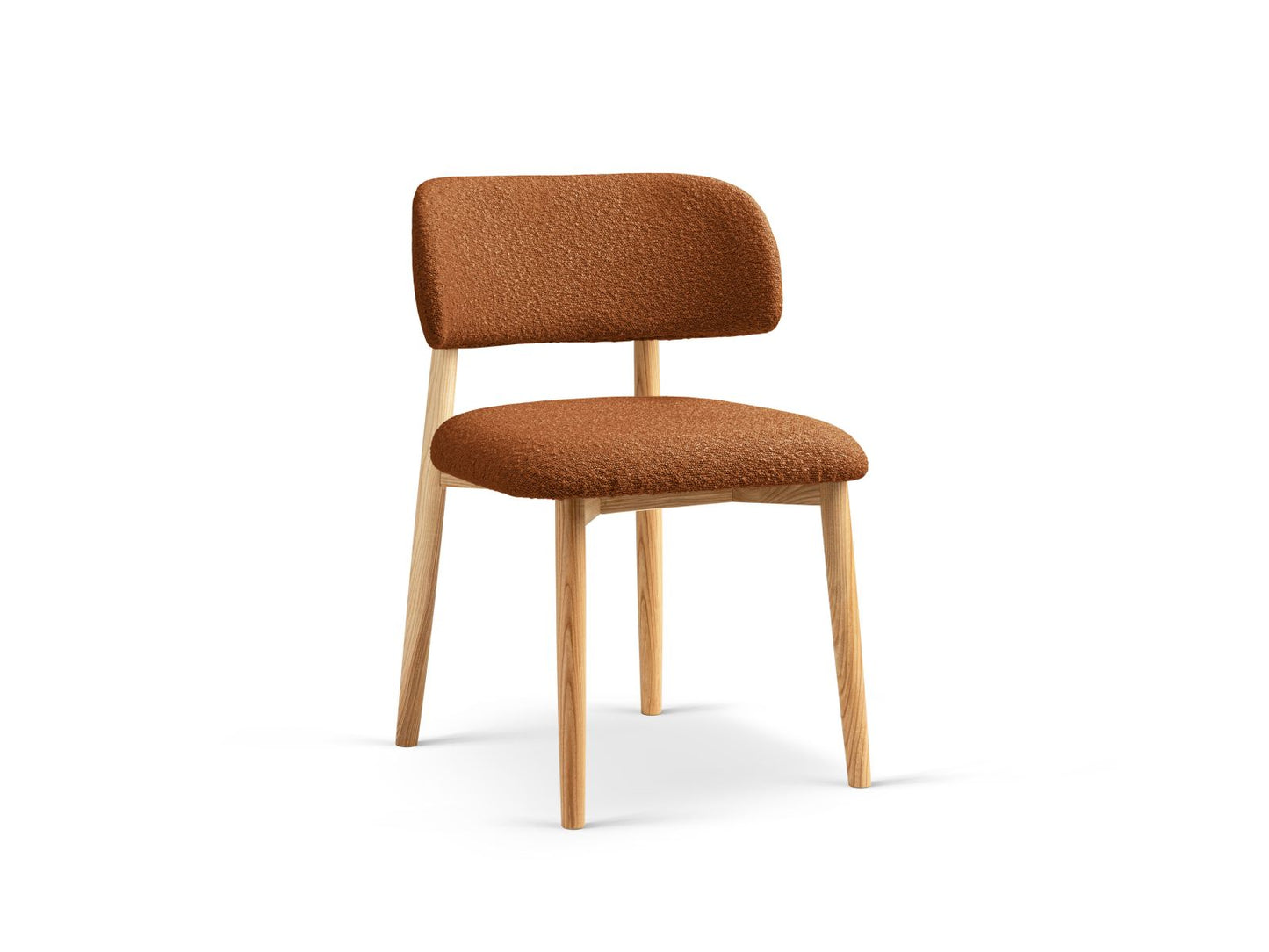 Evan Set of 2 Chairs, 49.5x51 cm — Terracotta / Natural Beech Wood
