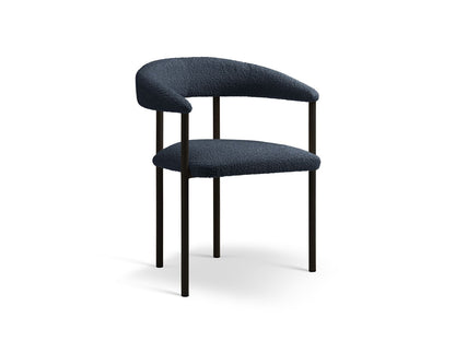 Lea Set of 2 Chairs, 56.5x53.5 cm — Dark Blue / Black