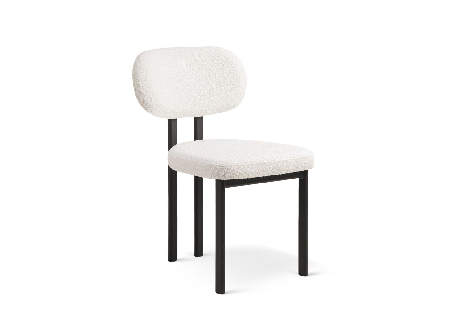 Sam Set of 2 Chairs, 51x52 cm — White / Black Metal