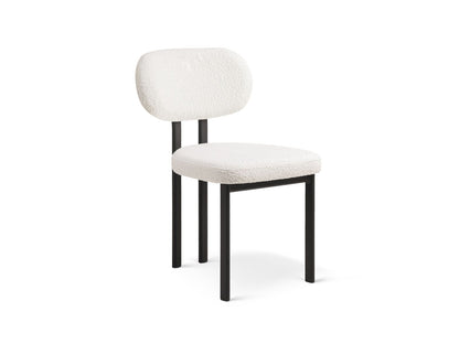 Sam Set of 2 Chairs, 51x52 cm — White / Black Metal