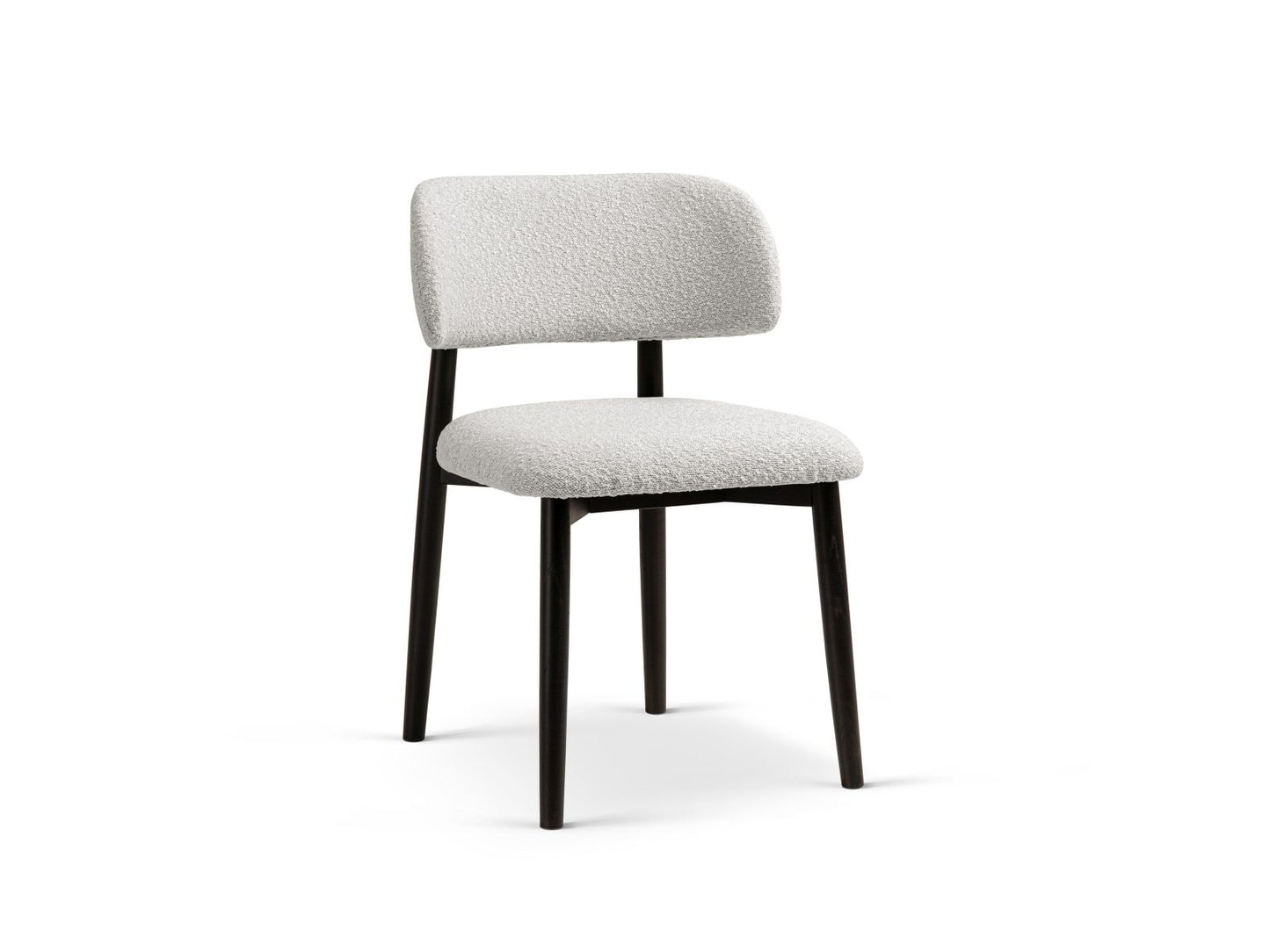 Evan Set of 2 Chairs, 49.5x51 cm — Light Grey / Black Beech Wood