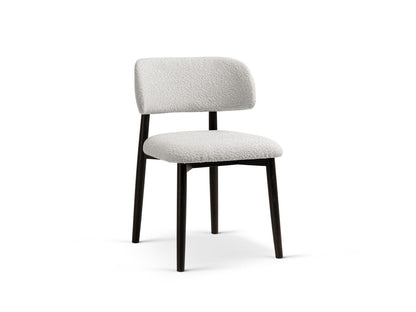 Evan Set of 2 Chairs, 49.5x51 cm — Light Grey / Black Beech Wood