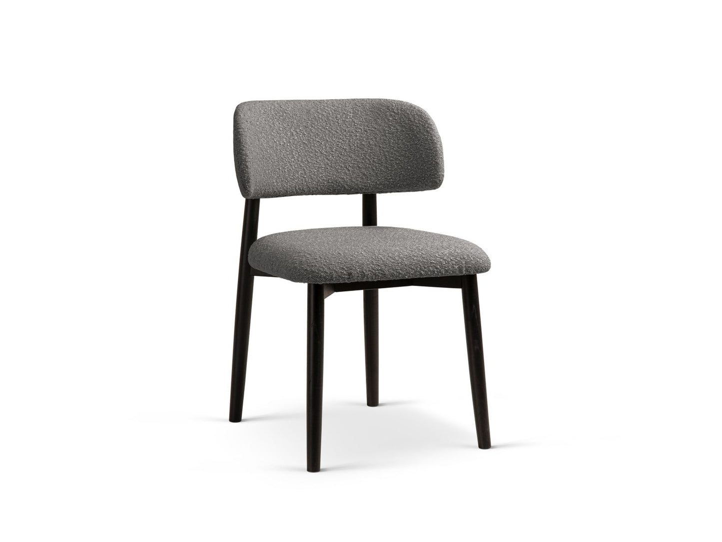 Evan Set of 2 Chairs, 49.5x51 cm — Dark Grey / Black Beech Wood