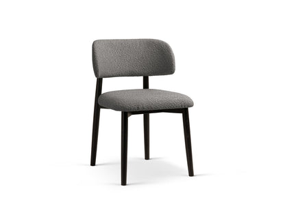Evan Set of 2 Chairs, 49.5x51 cm — Dark Grey / Black Beech Wood