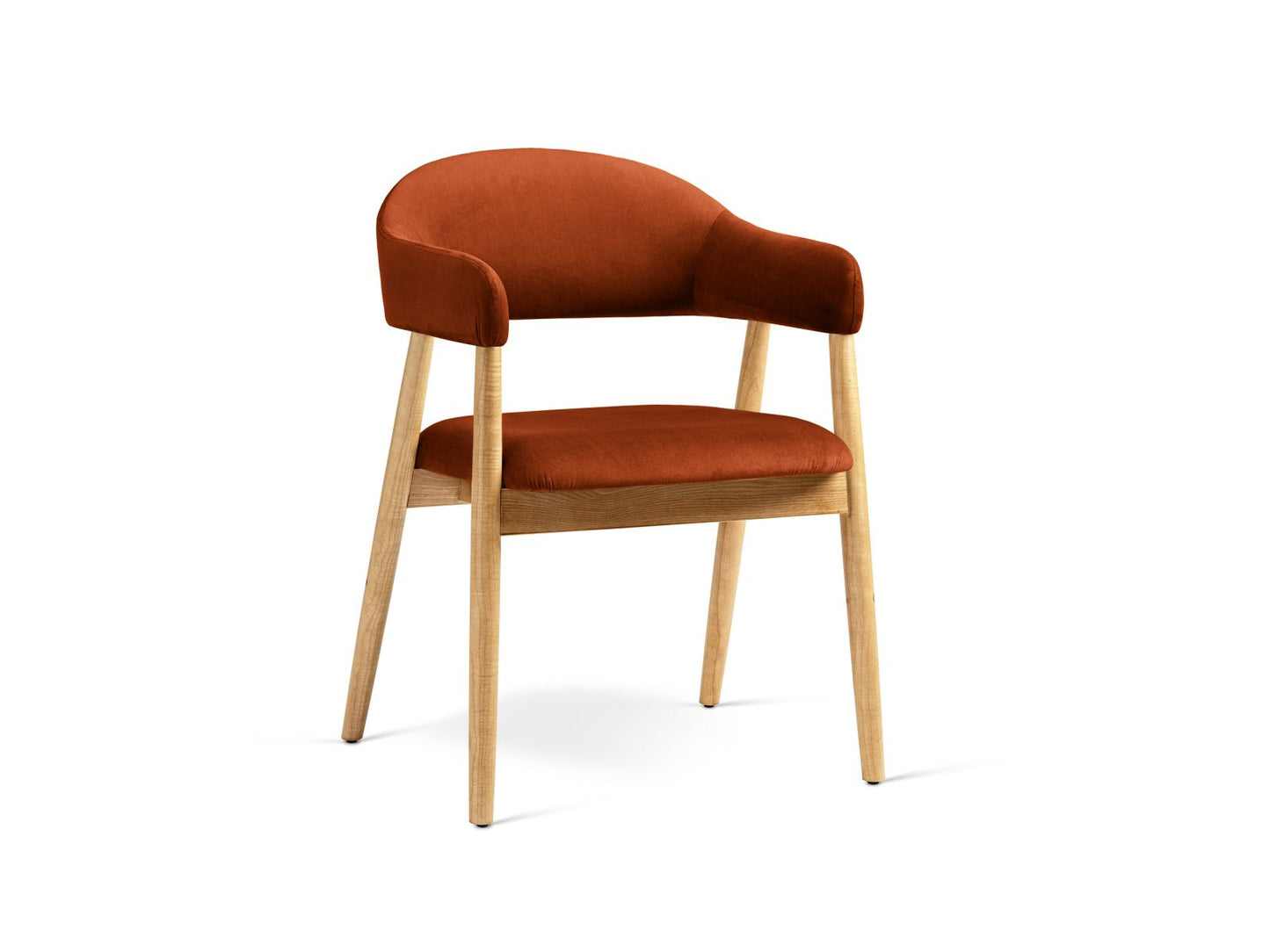 Adra Set Of 2 Chairs, 56x59 cm — Auburn / Natural Beech Wood