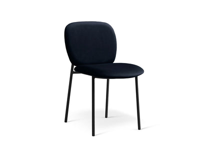 Caroline Set Of 2 Chairs, 49x61 cm — Black / Black Metal
