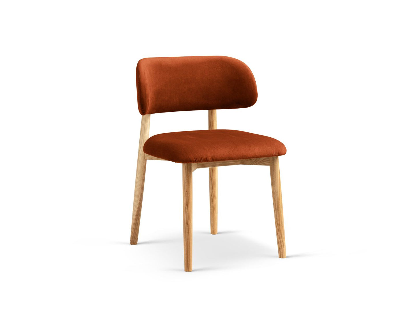 Evan Set of 2 Chairs, 49.5x51 cm — Auburn / Natural Beech Wood