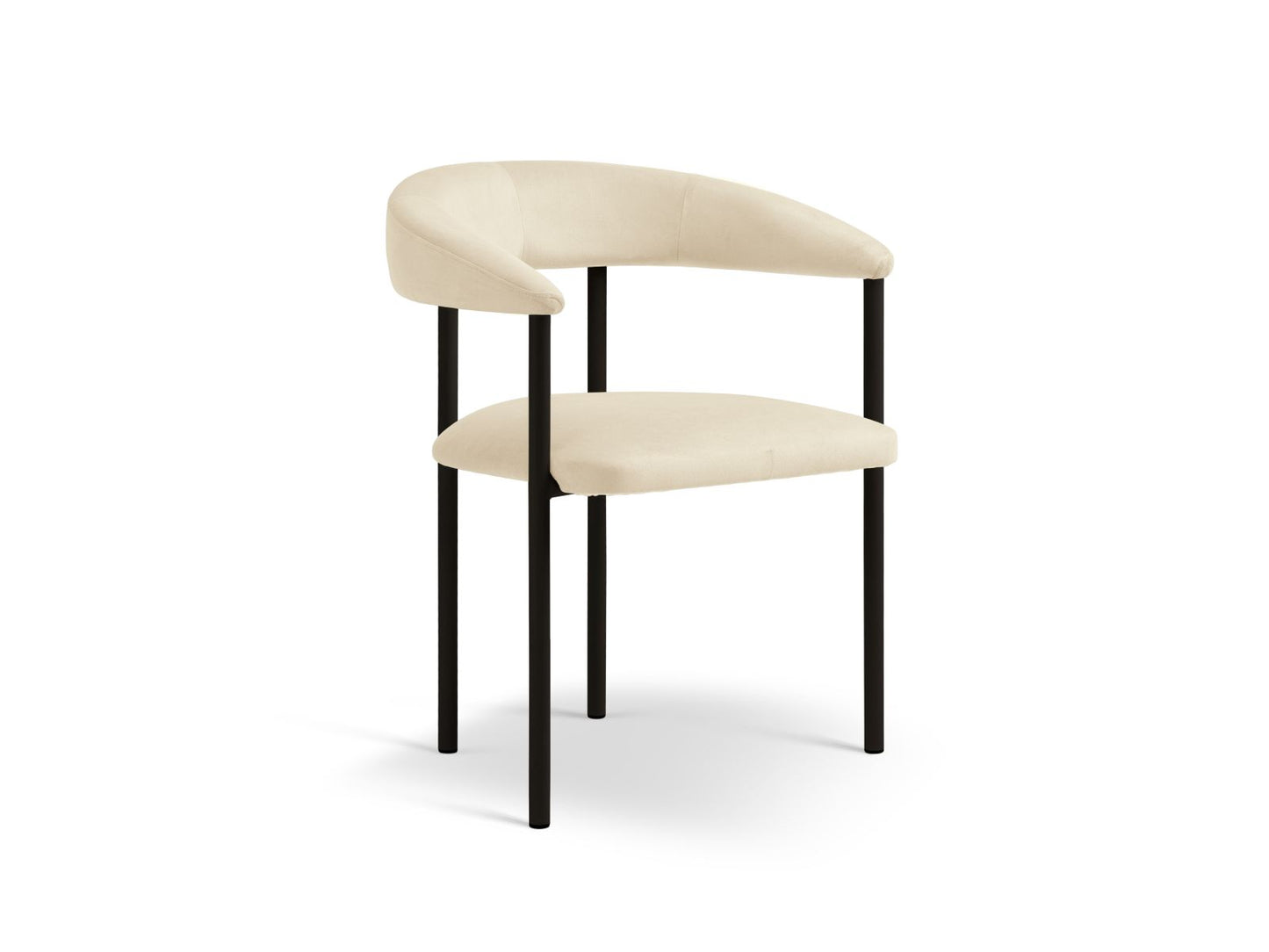 Lea Set 2 Chairs, 56.5x53.5 cm — Ivory / Black