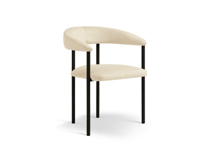 Lea Set 2 Chairs, 56.5x53.5 cm — Ivory / Black