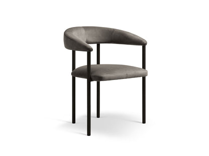 Lea Set 2 Chairs, 56.5x53.5 cm — Dark Grey / Black