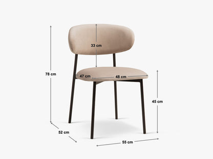 Nina Set of 2 Chairs, 55x52 cm