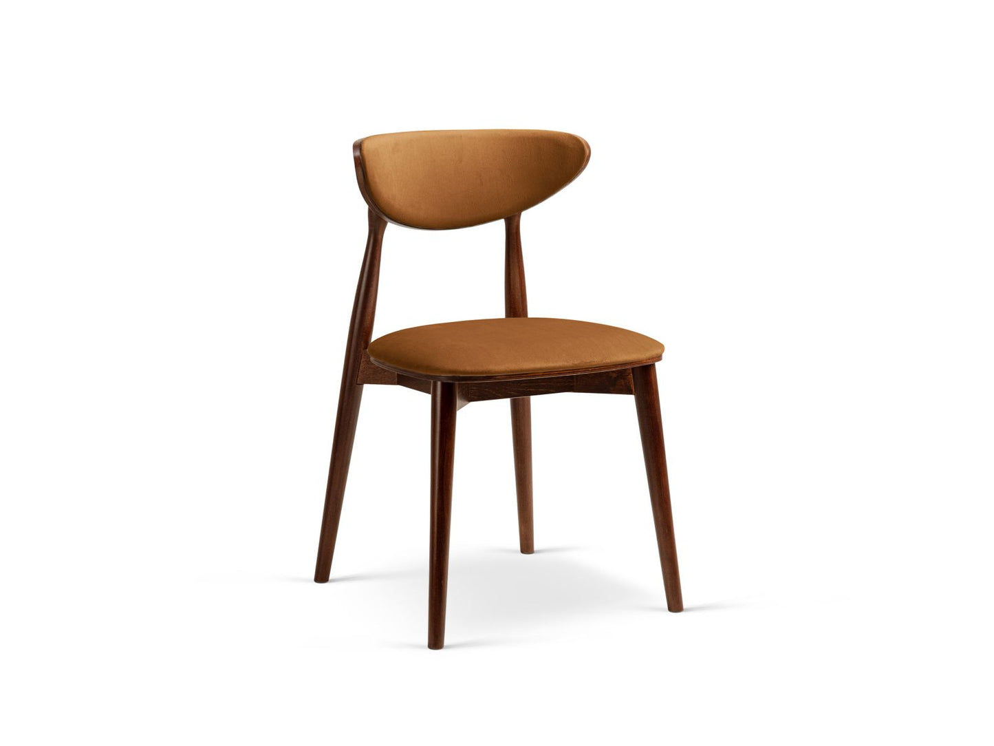 Rina Set of 2 Chairs, 47.5x48 cm — Camel / Walnut