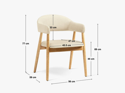 Adra Set Of 2 Chairs, 56x59 cm