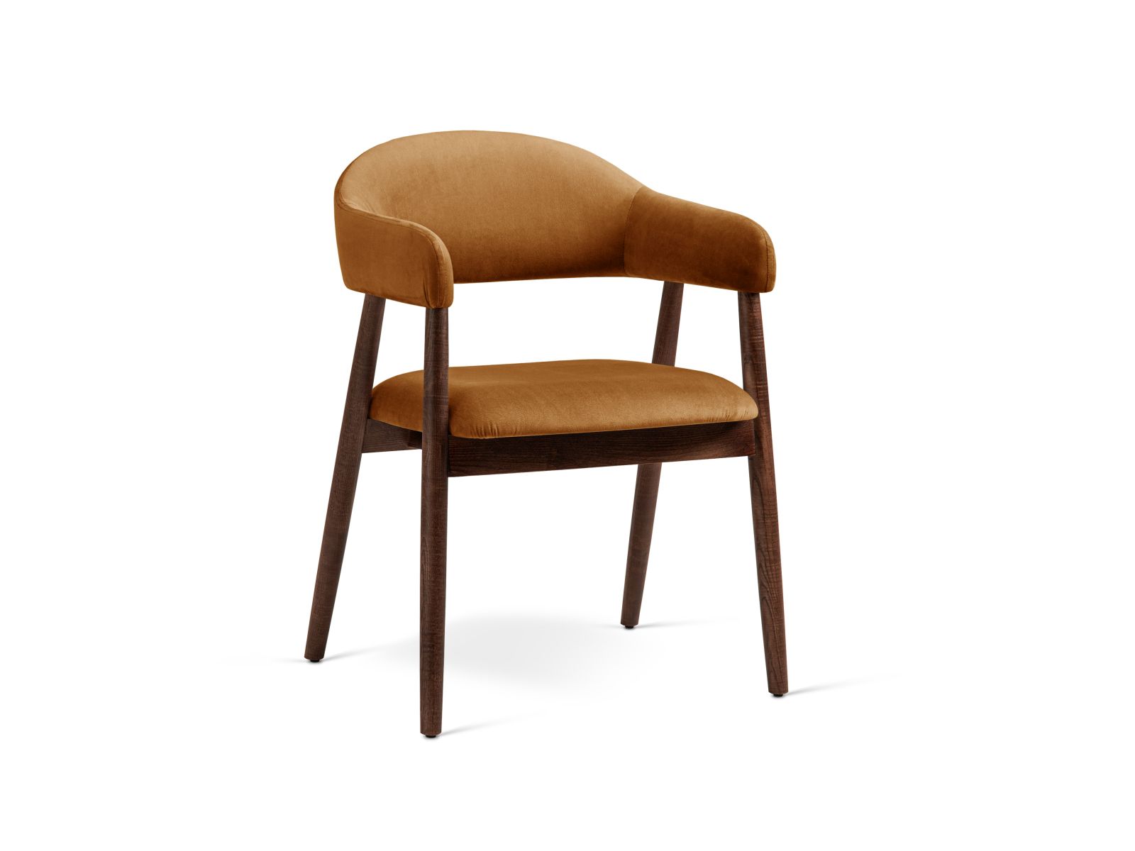 Adra Set Of 2 Chairs, 56x59 cm — Camel / Black Beech Wood