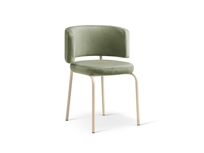 Dora Set of 2 Chairs, 58x57 cm — Green / Cream