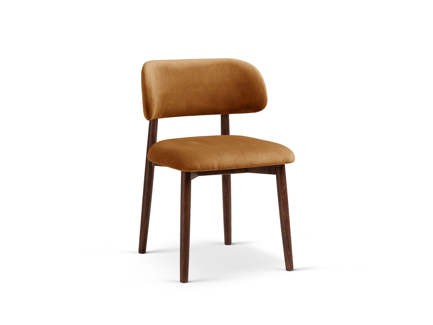Evan Set of 2 Chairs, 49.5x51 cm — Camel / Walnut