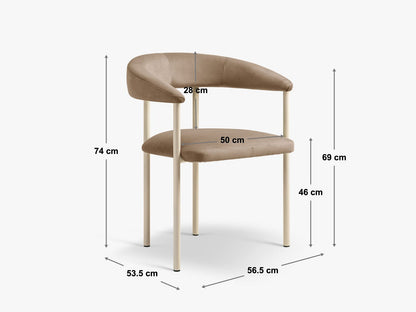 Lea Set 2 Chairs, 56.5x53.5 cm