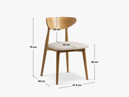 Leon Set of 2 Chairs, 47.5x48 cm