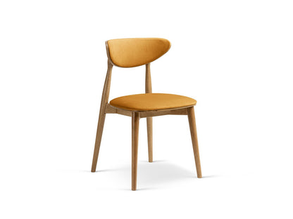 Rina Set of 2 Chairs, 47.5x48 cm — Mustard / American Walnut