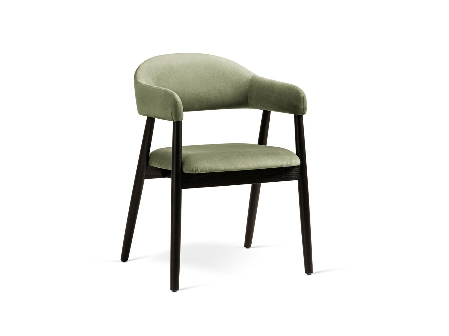 Adra Set Of 2 Chairs, 56x59 cm — Green / Walnut