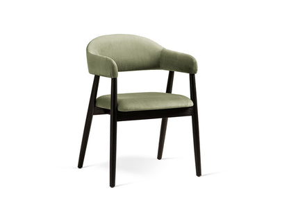 Adra Set Of 2 Chairs, 56x59 cm — Green / Walnut