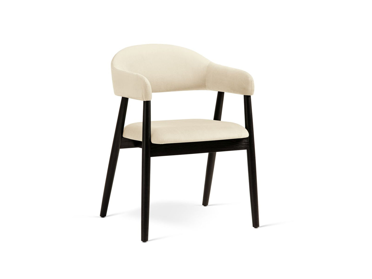 Adra Set Of 2 Chairs, 56x59 cm — Ivory / Walnut