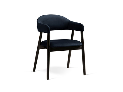 Adra Set Of 2 Chairs, 56x59 cm — Royal Blue / Walnut
