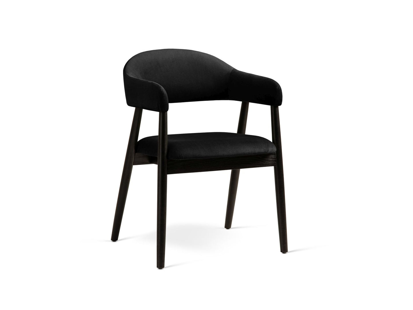 Adra Set Of 2 Chairs, 56x59 cm — Black / Walnut