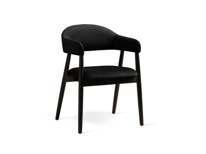 Adra Set Of 2 Chairs, 56x59 cm — Black / Walnut