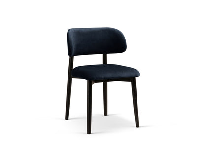 Evan Set of 2 Chairs, 49.5x51 cm — Royal Blue / Black Beech Wood