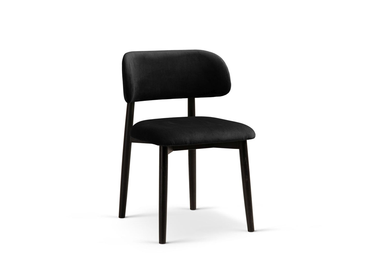 Evan Set of 2 Chairs, 49.5x51 cm — Black / Black Beech Wood