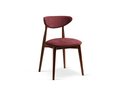 Rina Set of 2 Chairs, 47.5x48 cm — Bordeaux / Walnut