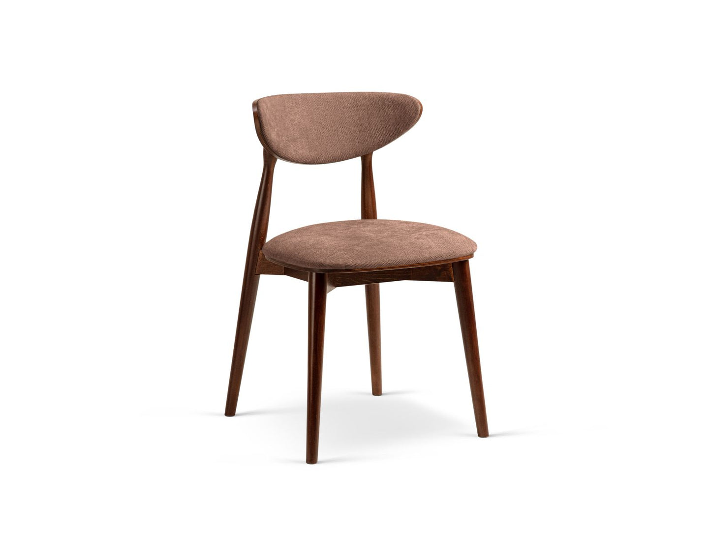 Rina Set of 2 Chairs, 47.5x48 cm — Dark Pink / Walnut