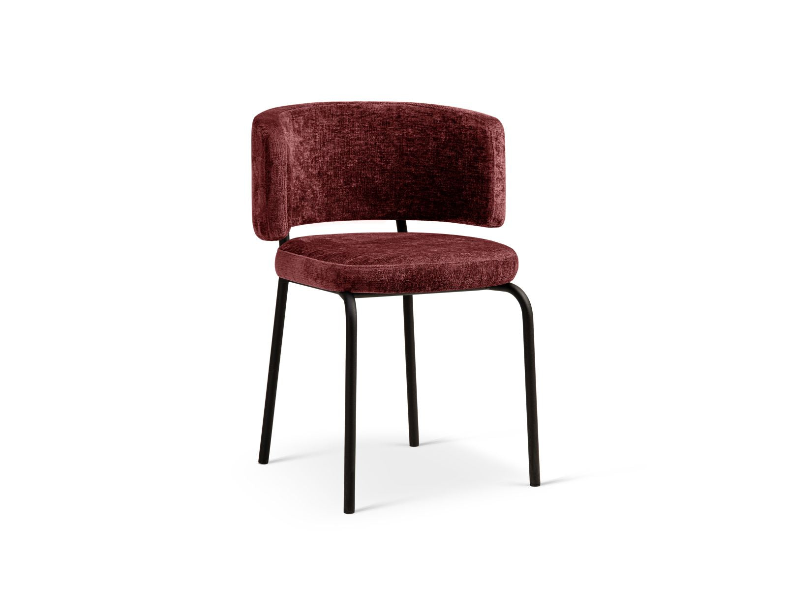 Dora Set of 2 Chairs, 58x57 cm — Cherrywood / Black Metal